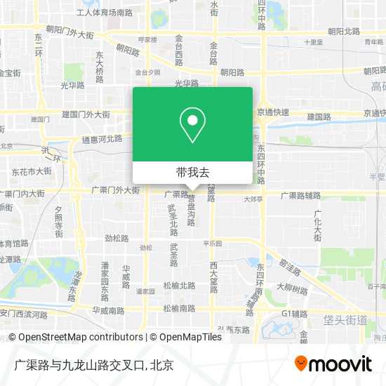 广渠路与九龙山路交叉口地图