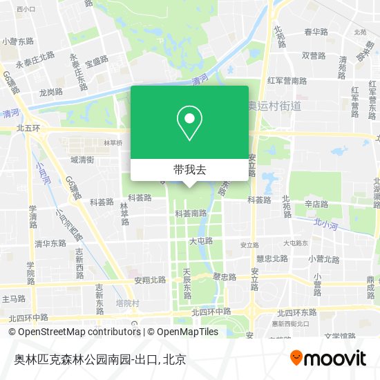 奥林匹克森林公园南园-出口地图