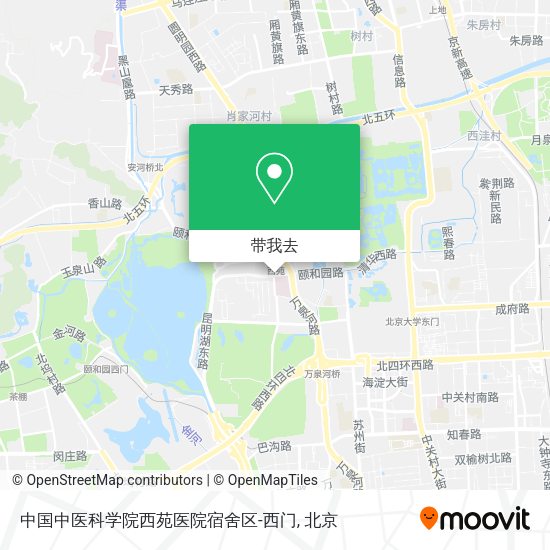 中国中医科学院西苑医院宿舍区-西门地图