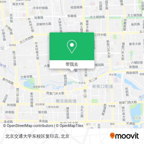 北京交通大学东校区复印店地图
