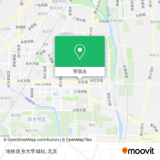 地铁良乡大学城站地图