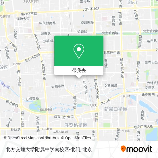 北方交通大学附属中学南校区-北门地图
