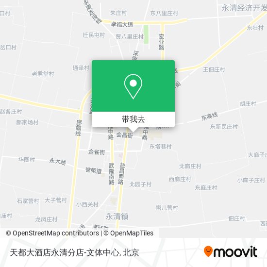 天都大酒店永清分店-文体中心地图