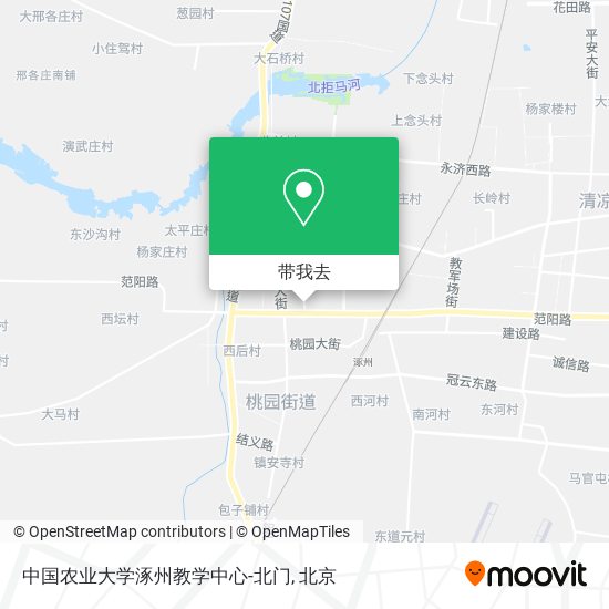 中国农业大学涿州教学中心-北门地图