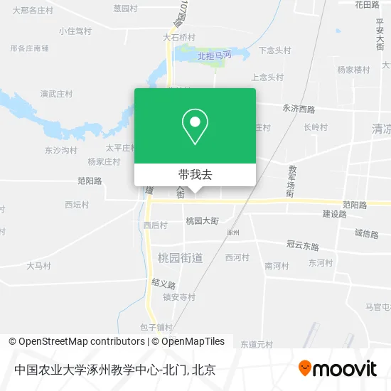 中国农业大学涿州教学中心-北门地图