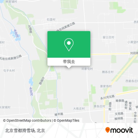 北京雪都滑雪场地图