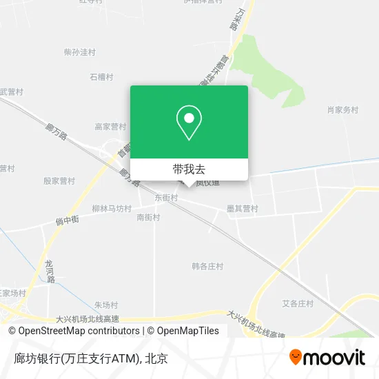 廊坊银行(万庄支行ATM)地图