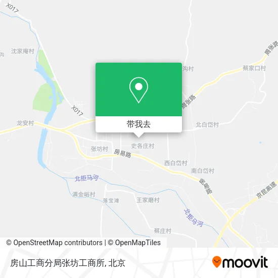 房山工商分局张坊工商所地图
