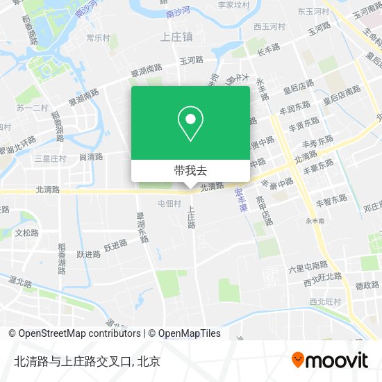 北清路与上庄路交叉口地图