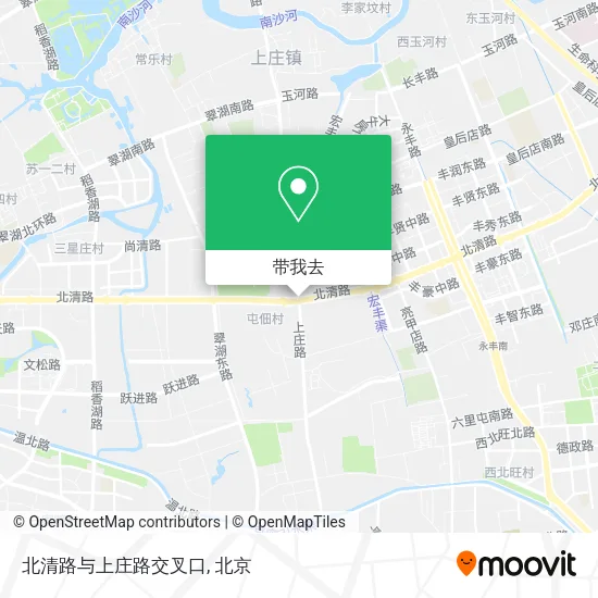 北清路与上庄路交叉口地图