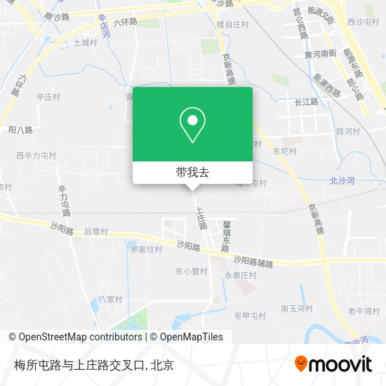 梅所屯路与上庄路交叉口地图