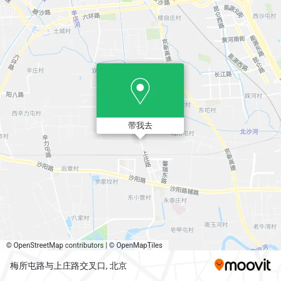 梅所屯路与上庄路交叉口地图