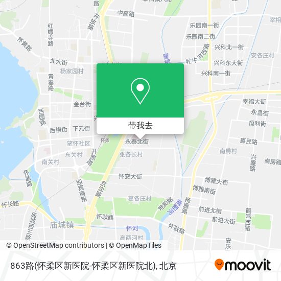 863路(怀柔区新医院-怀柔区新医院北)地图