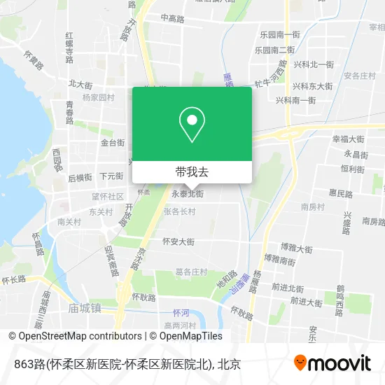 863路(怀柔区新医院-怀柔区新医院北)地图