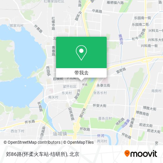 郊86路(怀柔火车站-结研所)地图