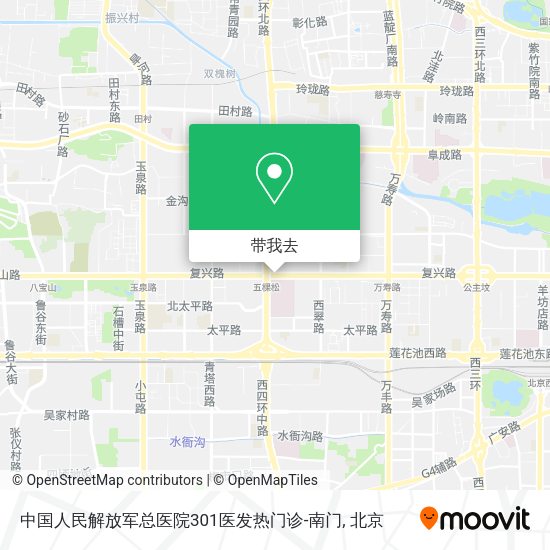 中国人民解放军总医院301医发热门诊-南门地图