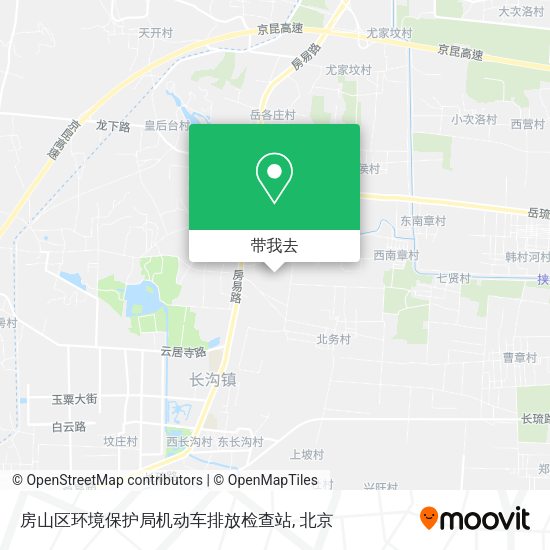 房山区环境保护局机动车排放检查站地图
