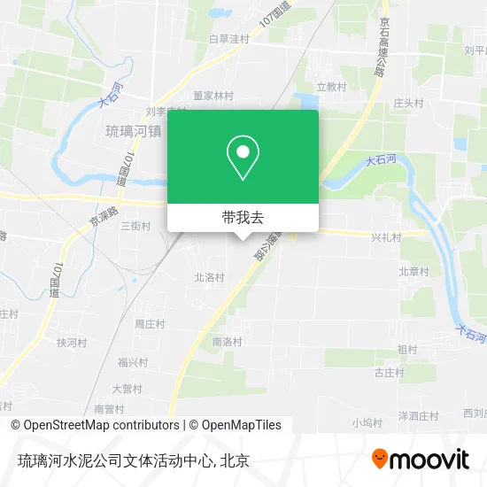 琉璃河水泥公司文体活动中心地图