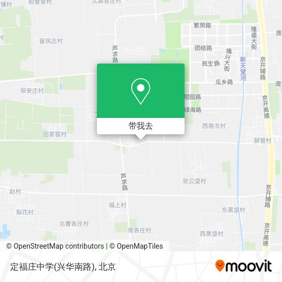 定福庄中学(兴华南路)地图