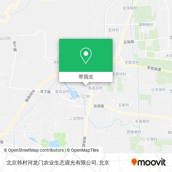北京韩村河龙门农业生态观光有限公司地图