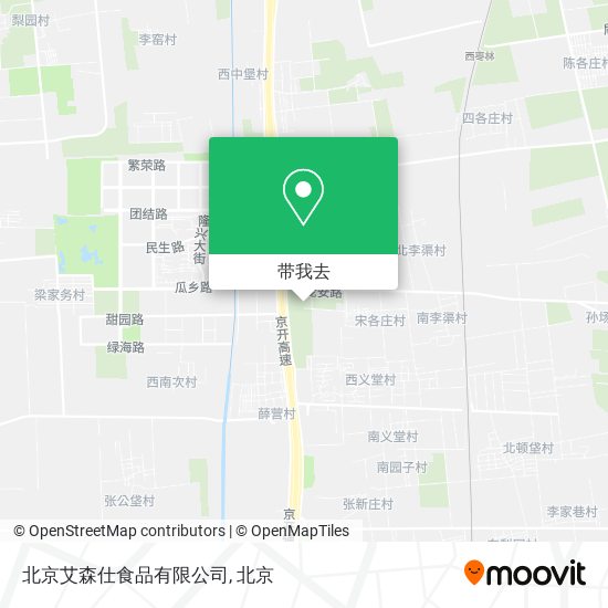 北京艾森仕食品有限公司地图