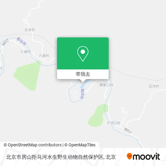 北京市房山拒马河水生野生动物自然保护区地图