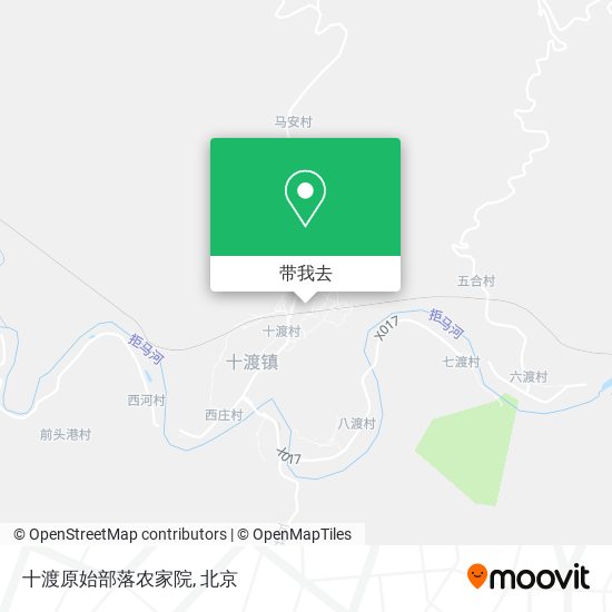 十渡原始部落农家院地图