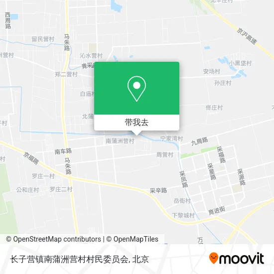 长子营镇南蒲洲营村村民委员会地图