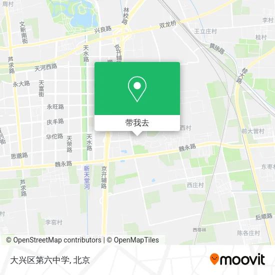 大兴区第六中学地图
