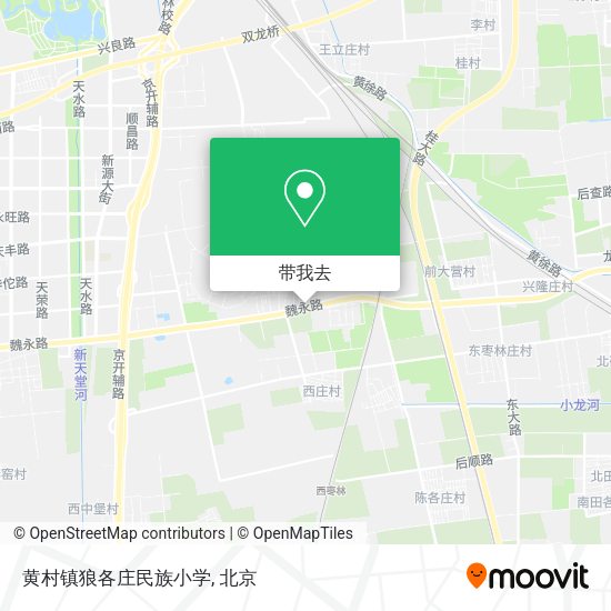 黄村镇狼各庄民族小学地图