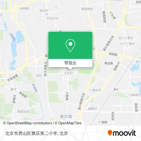 北京市房山区窦店第二小学地图