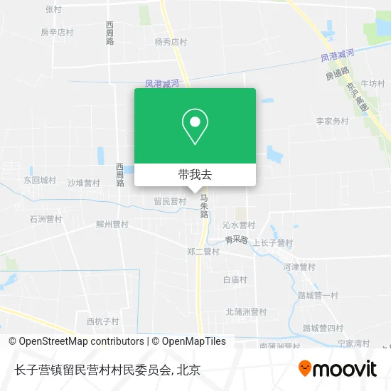长子营镇留民营村村民委员会地图