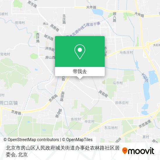 北京市房山区人民政府城关街道办事处农林路社区居委会地图