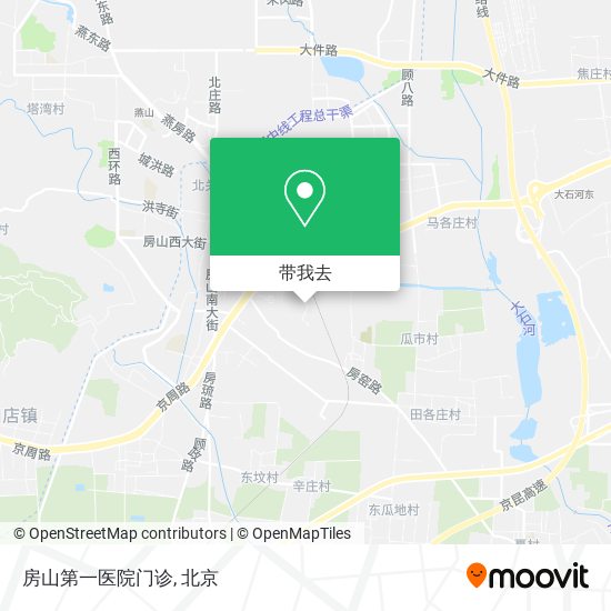 房山第一医院门诊地图