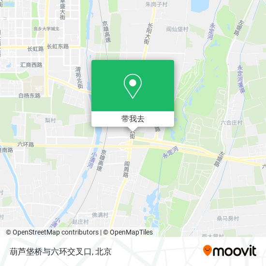葫芦垡桥与六环交叉口地图