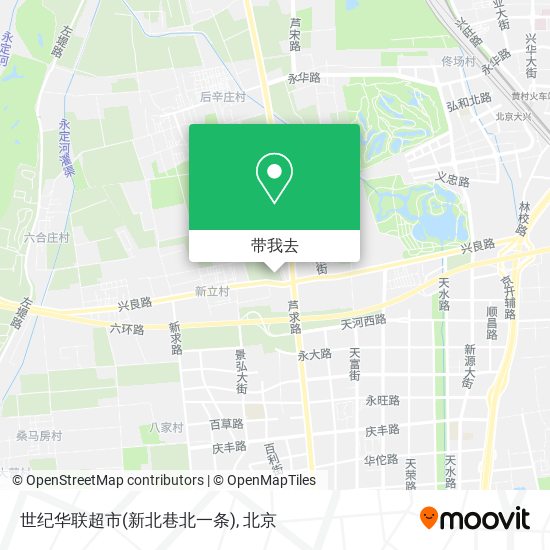 世纪华联超市(新北巷北一条)地图