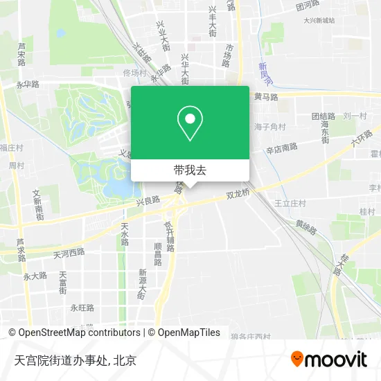 天宫院街道办事处地图