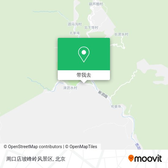 周口店坡峰岭风景区地图