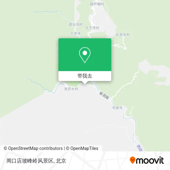 周口店坡峰岭风景区地图