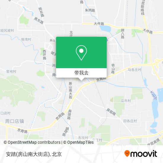 安踏(房山南大街店)地图
