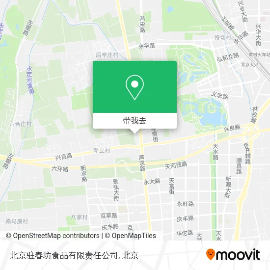 北京驻春坊食品有限责任公司地图