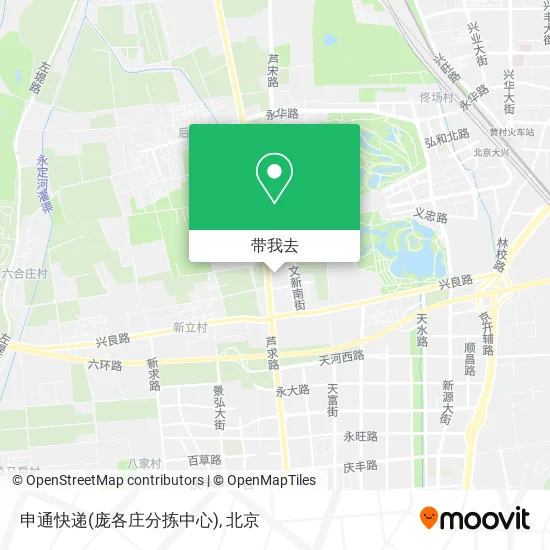申通快递(庞各庄分拣中心)地图