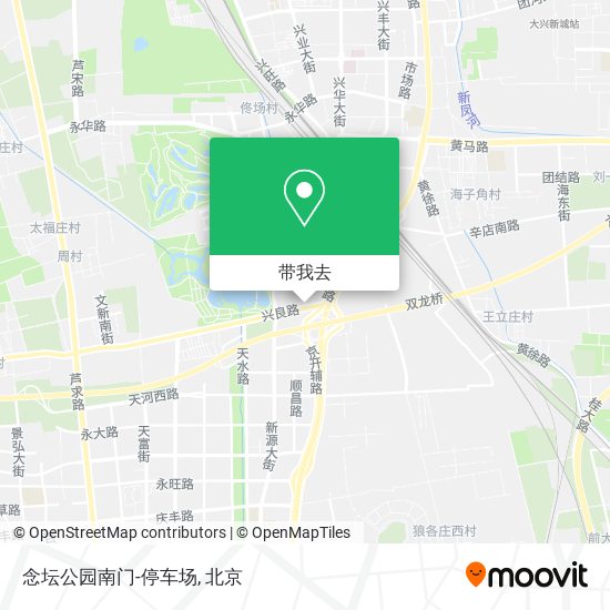 念坛公园南门-停车场地图