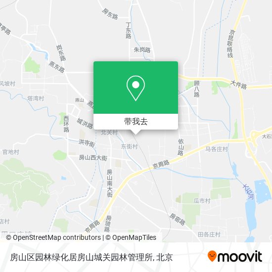 房山区园林绿化居房山城关园林管理所地图
