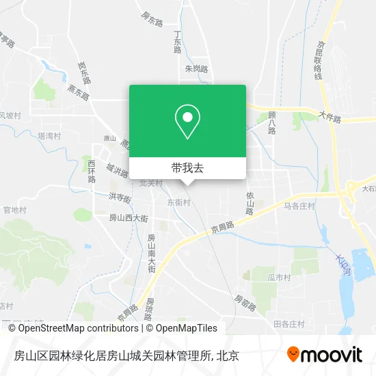 房山区园林绿化居房山城关园林管理所地图