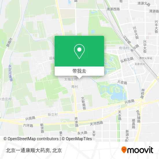 北京一通康顺大药房地图