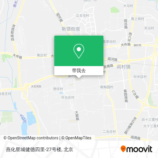 燕化星城健德四里-27号楼地图