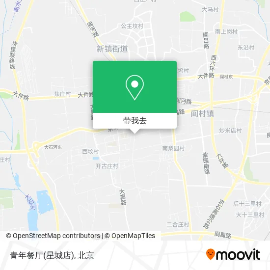 青年餐厅(星城店)地图