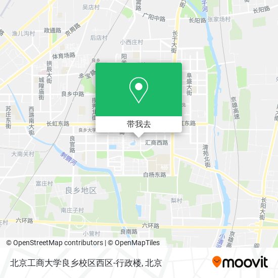 北京工商大学良乡校区西区-行政楼地图
