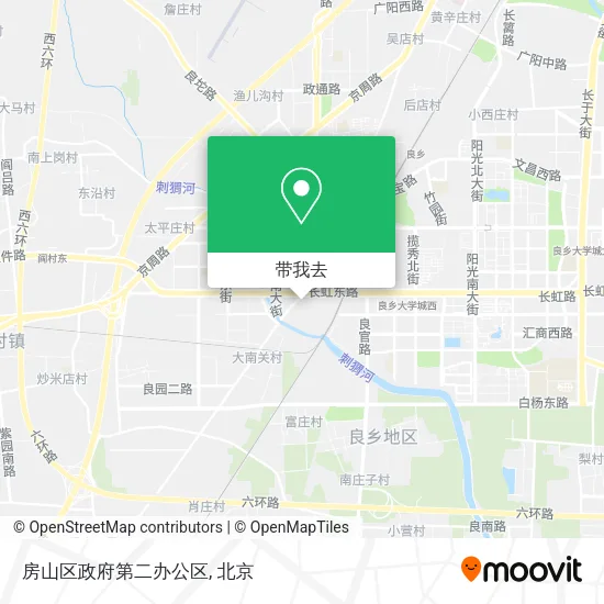 房山区政府第二办公区地图